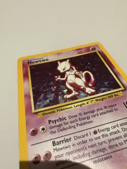 Pokemon TCG Mewtwo 10/102 Holo Rare Card 1999 WOTC Base Set LP - Image 3
