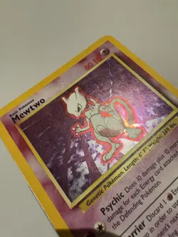 Pokemon TCG Mewtwo 10/102 Holo Rare Card 1999 WOTC Base Set LP - Image 4