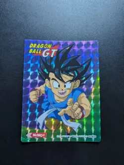 Dragon Ball GT Goku Sticker Card Collectible Used - Image 1