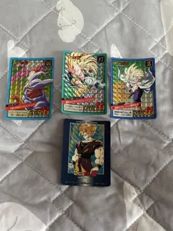 Dragon Ball Carddass Amada PP Card Super Battle 4 Piece Set Used - Image 1