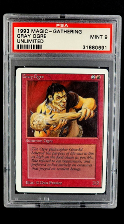 1993 MtG Magic the Gathering Unlimited Gray Ogre PSA 9 Mint Only 6 Graded Higher - Image 1