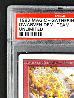 1993 MtG Magic the Gathering Unlimited Dwarven Demolition Team Uncommon PSA 9 - Image 5