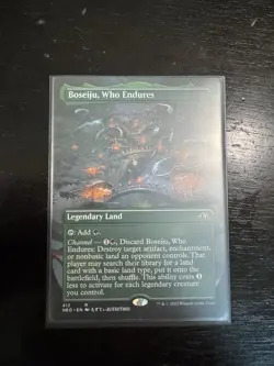 MTG: [BORDERLESS] Boseiju, Who Endures (NM) - Kamigawa: Neon Dynasty #412 - Image 1