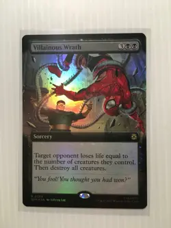 MTG Villainous Wrath Foil EXTENDED ART-NM/M- Marvel's Spider-Man #0259 - Image 1