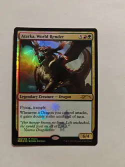 MTG Magic The Gathering Atarka, World Render Foil Promo Dragon Commander - Image 1