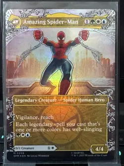 Peter Parker (0208) (Borderless) Marvel's Spider-Man Foil MTG - Image 2