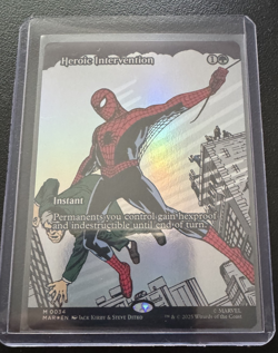 MTG Marvel's Spider-Man Heroic Intervention Borderless Foil Mythic #0034 - Image 1