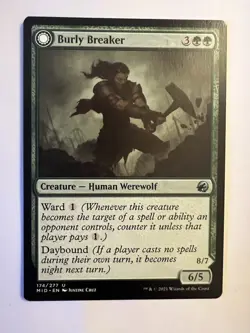 x1 Burly Breaker /Dire-Strain Demolisher MID MTG 174/277 Magic UNCOMMON M/NM - Image 1