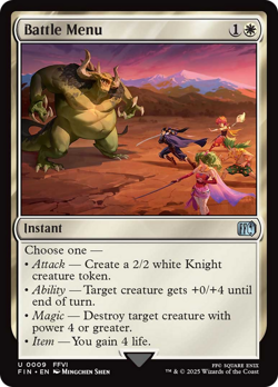 Battle Menu FOIL Final Fantasy PLD Instant Uncommon MAGIC MTG CARD ABUGames - Image 1