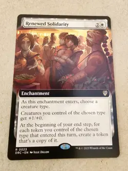 Renewed Solidarity - #23 Regular (Extended Art) Commander: Aetherdrift - Mtg - Image 1