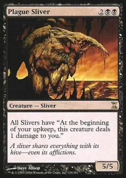Plague Sliver - Medium Play MTG Time Spiral - Image 1