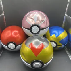 Pokemon Greatball Pokeball Premier Ball PokeBall Tins Empty Lot Of 4 - Image 1