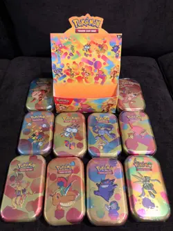 Pokemon TCG Scarlet & Violet 151 Mini Tin Display (10 TINS) Full Set BRAND NEW - Image 2