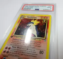 PSA 9 MINT Pokemon 1st Edition 18/111 2000 Typlosion Holo Neo Genesis #57200B - Image 3