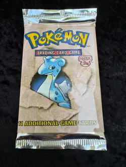 Pokemon Fossil Lapras Booster Pack Vintage 1999 WOTC Factory-Sealed - Image 1