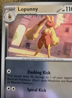 Lopunny 108/132 Reverse Holo Common Mega Evolution Pokemon TCG - Image 2