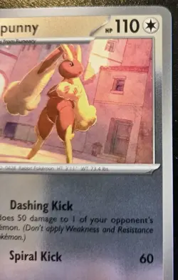 Lopunny 108/132 Reverse Holo Common Mega Evolution Pokemon TCG - Image 3