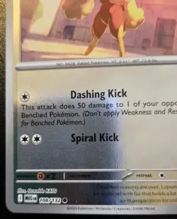 Lopunny 108/132 Reverse Holo Common Mega Evolution Pokemon TCG - Image 4