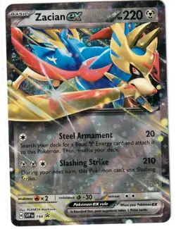 Pokemon TCG Zacian ex SVP 198 Scarlet & Violet Black Star Promo - Image 1