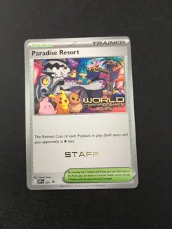 Pokemon TCG Paradise Resort 2025 Worlds Staff Promo - Image 1
