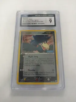 Pokemon Card Murkrow Rev Holo Rare CGC 9 Mint, EX Unsern Forces 30/115 2005 (1A) - Image 1