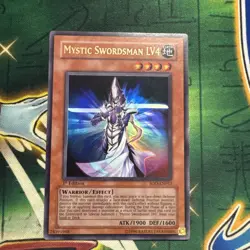 Yugioh! Mystic Swordsman LV4 SOD-EN012 Ultra Rare 1st Edition VLP - Image 1