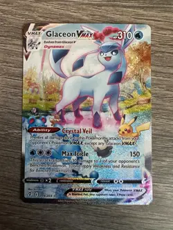 Pokemon TCG Glaceon VMAX Holo Ultra Rare Card Evolving Skies 209/203 - Image 1