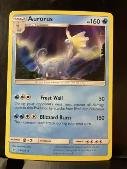 Aurorus 28/131 Holo Rare Forbidden Light Pokemon Card - 1 LP+ - Image 1