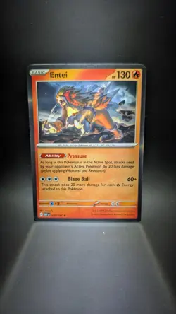 Entei 30 Holo Rare Card Obsidian Flames Near Mint Condition - Image 1