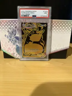 PSA 9 Pikachu Vmax TG29/TG30 Pokemon Lost Origin Holo Full Art Graded Card - Image 1
