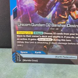 Unicorn Gundam 02 Banshee Destroy Mode GD01-003 LR Foil Card Game RX-0 Near Mint - Image 4