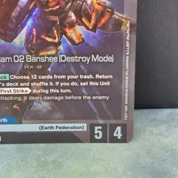 Unicorn Gundam 02 Banshee Destroy Mode GD01-003 LR Foil Card Game RX-0 Near Mint - Image 5
