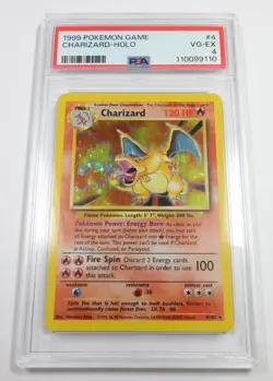PSA 4 VG EX 1999 Pokemon 4/108 Holo Charizard Base Set Card #57206B - Image 1