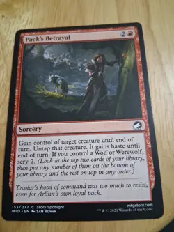 MTG #153 Pack's Betrayal Innistrad: Midnight Hunt magic the gathering card - Image 1