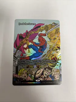 Feed The Swarm Borderless Spider-Man Foil MTG - Image 1