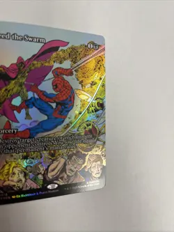 Feed The Swarm Borderless Spider-Man Foil MTG - Image 2