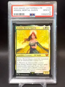 PSA 10 - Arwen, Mortal Queen - MTG #193 - LOTR Lord of the Rings - GEM MINT - Image 1