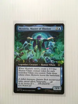 MTG Mysterio, Master of Illusion Borderless Marvel Spider-Man Foil R 0037 NM+ - Image 1