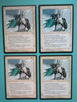 Magic the Gathering MTG Ice Age ORDER OF THE WHITE SHIELD X 4 LP/EX U 1995 Nice - Image 1