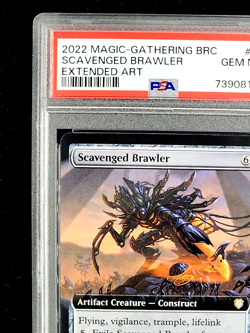2022 MtG Magic the Gathering BRC #64 Scavenged Brawler Extended Art PSA 10 POP 1 - Image 5