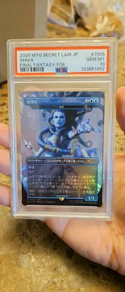 Pop 1 Shiva Subtlety Rainbow Foil - Secret Lair MTG Final Fantasy JAP PSA 10 - Image 1