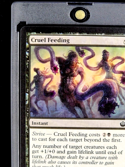 2014 MtG Magic the Gathering Journey Into Nyx #64 Cruel Feeding Black *Unplayed* - Image 4