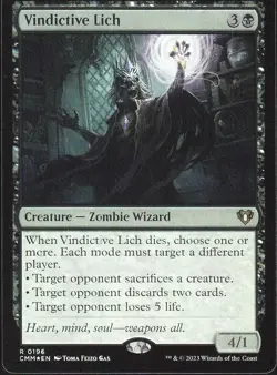 Vindictive Lich 2023 MTG #196 Masters/Rare Commander Masters - Image 1