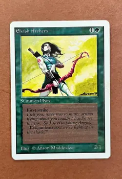 Elvish Archers MTG Unlimited Rare Green Creature Slightly Played x1 - Image 1