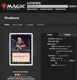 1994 MtG Magic The Gathering Revised Weakness Vintage PSA 10 Gem Mint POP 19 - Image 4