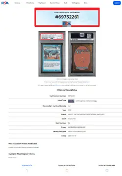 1999 MTG Magic The Gathering Mercadian Masques 98 Saprazzan Breaker PSA 10 POP 1 - Image 3