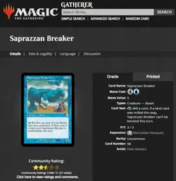 1999 MTG Magic The Gathering Mercadian Masques 98 Saprazzan Breaker PSA 10 POP 1 - Image 4