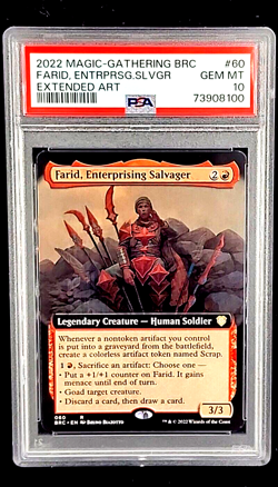 2022 MtG Magic the Gathering BRC #60 Farid Enterpising Salvager PSA 10 POP 1 - Image 1