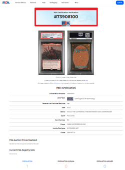 2022 MtG Magic the Gathering BRC #60 Farid Enterpising Salvager PSA 10 POP 1 - Image 3