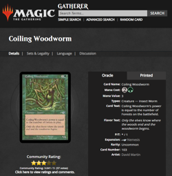 2000 MtG Magic the Gathering Nemesis #103 Coiling Woodworm Uncommon PSA 10 POP 1 - Image 4